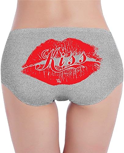 Red Lipstick Sexy Red Lips Kiss Women's Comfort Soft Low-Rise Brief Panty