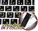 MAC ENGLISH-ARABIC-HEBREW KEYBOARD STICKERS ON BLACK BACKGROUND
