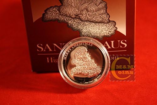2014 P Tuvalu Santa Claus Silver 1oz High Relief Proof Silver Coin