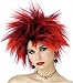 Red Punker Chick Adult Costume Wig