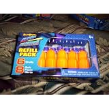 Ruff Stuff Air Blasters 8 Dart, 6 Shell Refill Pack for Rapid Fire Rifle, Mustang 6, and Double Shot by BuzzBee Toys