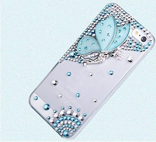 Spycase Ingenious Butterfly Design Iphone 6 Case Luxury Hybrid Pc Hard Shiny Bling Glitter Protective Cover Sparkle with Crystal Rhinestone Artificial Diamond Cover Case for Apple Iphone 6 4.7 Inch