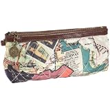 Sydney Love Quilted Subway Print Wristlet