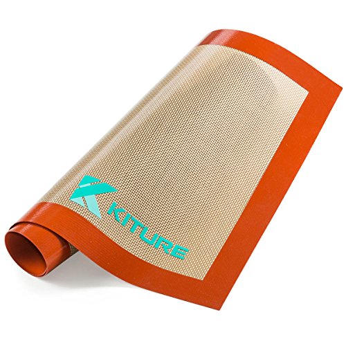 Kiture silicone baking mat, fits half size baking-sheet…
