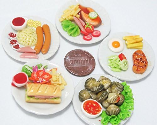 5 Lovely Mix Dollhouse Miniature Food, Barbie Food
