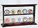 sfDisplay.com, Factory Direct Display Cases 2 Shelves Military Challenge Coin Curio Stand Rack w/UV Protection Viewing from Both Side, Black