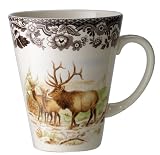 Spode Woodland American Wildlife Collection Winter Scene Beverage Mug 11 ounce - Elk