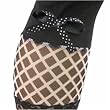 BLACK WITH WHITE FANCY MESH CALF LENGTH BLACK LEGGINGS BLACK WITH WHITE FANCY MESH CALF LENGTH BLACK LEGGINGS