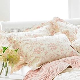 Etoille Pillow Sham, Cream/Pink, 50 x 75 Cm