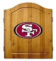 Imperial San Francisco 49ers Licensed Solid Pine Cabinet and Bristle Dartboard Set