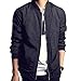 Men Fashion Classic Collarless Bomber Jacket Slim Bike Motorcycle Coat Outwear