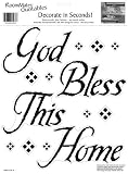 RoomMates RMK0035SS God Bless This Home Peel & Stick Single Sheet RoomMates RMK0035SS God Bless This Home Peel & Stick Single Sheet