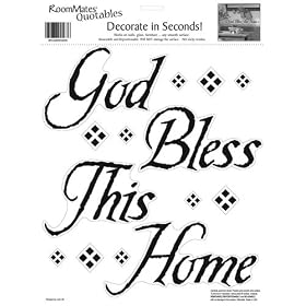 RoomMates RMK0035SS God Bless This Home Peel & Stick Single Sheet