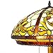 Serena d'italia Baroque Tiffany Style Floor Lamp, Mosaic Stained Glass Floor Lamps, Rustic Standing Lamp, Double Pull Chain (Yellow, Red, Green)