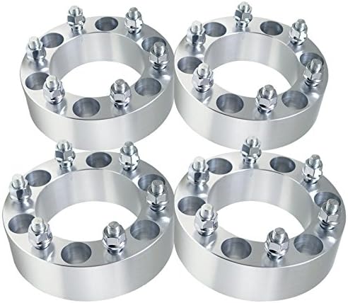 4pcs 2" 6x135 to 6x135 Wheel Spacers Adapters with 14x2.0 Studs for 6 Lug Ford F150 04-14, Expedition 03-14