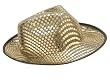Adult Gold Sequin Fedora Hat
