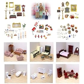 Victorian Dollhouse Furniture, Accessories and Dolls Bundle by Melissa and Doug by Melissa & Doug