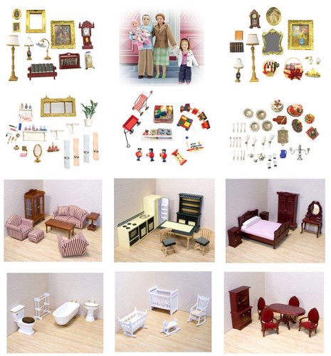 Childrens Toyshop  Toys : Victorian Dollhouse Furniture, Accessories and Dolls Bundle by Melissa and Doug