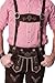 Lederhosen Leather Shorts Oktoberfest Trachten Bavarian Dark Brown