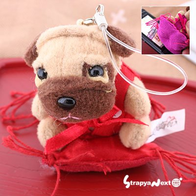 Cover image : 犬だって福を招きたい☆招福パグクリーナー携帯ストラップ(赤)心願成就