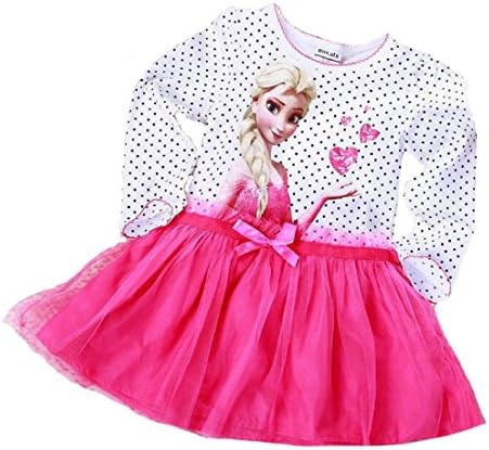 BJ&BJ Girl's Princess Red Elsa Fancy Dress Costume Size 7