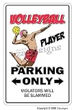 VOLLEYBALL PLAYER ~Novelty Sign~ parking ball net gift