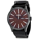 Nixon Sentry Watch - Men039s Dark WoodBlack One Size on sale