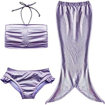 Little Girl Kids 3PCS Mermaid Tail Bikini Bathing Swimsuit Beach SwimWear
