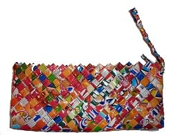 Recycled Juice Container - Zipper Clutch Bag