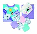 Fisher Price Precious Planet Fiber Reactive Ocean Bib Gift Set, Pink/Purple