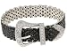 Sterling Silver Black & White Cubic Zirconia Buckle Bracelet by Charles Winston