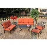 Darlee Flamingo Cast Aluminum Lounge Set With End & Coffee Table