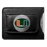 Miami Hurricanes NCAA Basketball Card/Money Clip Holder (Leather)