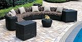 Alfresco Home Portofino Grand All Weather Wicker Deep Seating Sectional Group