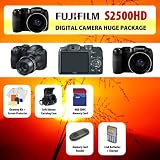 Fujifilm FinePix S2500HD 12MP Digital Camera + 4 AA Batteries + Battery Charger + 4 GB SD Memory Card + Card Reader + Carrying Case + Starter Kit
