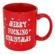 Funny Christmas Mugs-- Merry F*cking Christmas-- Funny Coffee Mug!!-- Printed & Tested In The USA!! (11oz, Red Merry Christmas)