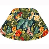 Navy Blue Tropical Floral Wedge-Shaped Placemat for Round Tables