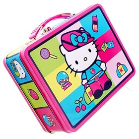 Hello Kitty Tin Lunch Box Bag, Hello Kitty Backpack also available! by American Clocks