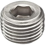 Merit Brass Stainless Steel 316 Pipe Fitting, Hex Countersunk Plug, Class 1000, 1/2" NPT Male