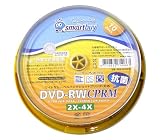 SMARTBUY DVD-RWCPRM対応4.7GB繰り返し録画用ワイドプリンタブル2-4倍速スピンドルケース10枚入り抗菌仕様 SRW-4X10PW