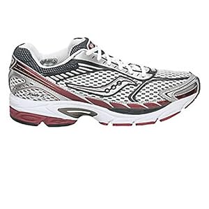 Mens Saucony Pro Grid Ride 2 Running Shoe - White Maroon Silver by Saucony