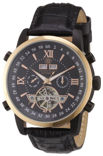 Constantin Durmont Herren-Armbanduhr XL Calendar Analog Automatik Leder CD-CALE-AT-LT-IPRG Preisvergleich