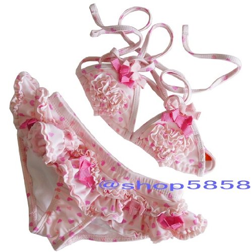 ケイトマック KATE MACK  heart&ribbon ベビー キッズ 子供 水着 スイム ビキニ 2～6X(95cm~130cm)