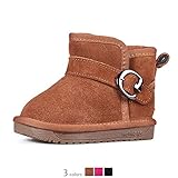 (プチプライム) Petit Prime あったか フェイク ムートン ブーツ ベビー キッズ 牛革 スウェード 本革 柔らか かわいい シンプル おしゃれ (15.0cm, キャメル)