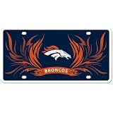 NFL Denver Broncos Styrene Plate - Flame Style