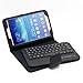 SUPERNIGHT® For Samsung Galaxy Tab 3 8.0 Bluetooth Keyboard Portfolio Leather Case - Detachable Wireless Bluetooth Keyboard Stand Case / Cover for Samsung Galaxy Tab 3 8 8.0 8'' inch T310 T311 Tablet -Black
