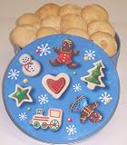 Gourmet Food : Scott's Cakes 1 lb. Almond Macaroon Cookies in a Christmas Cookie Tin