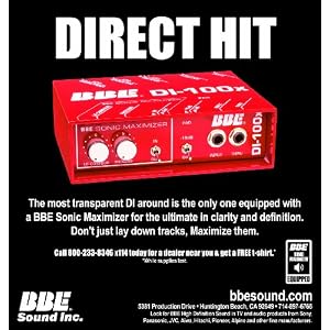 BBE DI-100X Active Direct Box with Full Featured Sonic Maximizer by