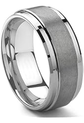 9MM Tungsten Metal Men's Wedding Band Ring in Comfort Fit and Matte Finish Size 7-13.5