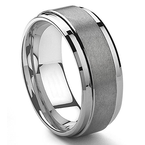 9MM Tungsten Carbide Men's Wedding Band Ring in Comfort Fit and Matte Finish Size 7-13.5